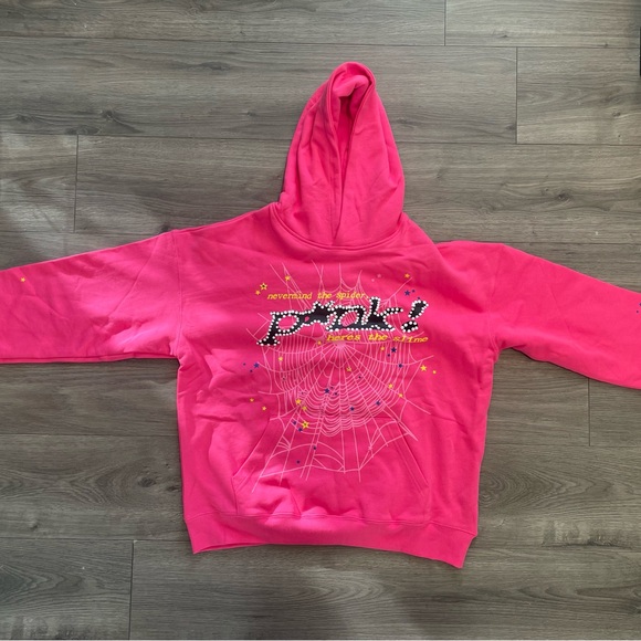 pink spider hoodie sized XL